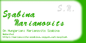 szabina marianovits business card